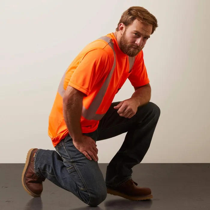 Rebar HiVis ANSI TShirt Hivis Orange Men Ariat TShirts and Polos Rebar HiVis ANSI TShirt Hivis Orange Men Ariat TShirts and Polos