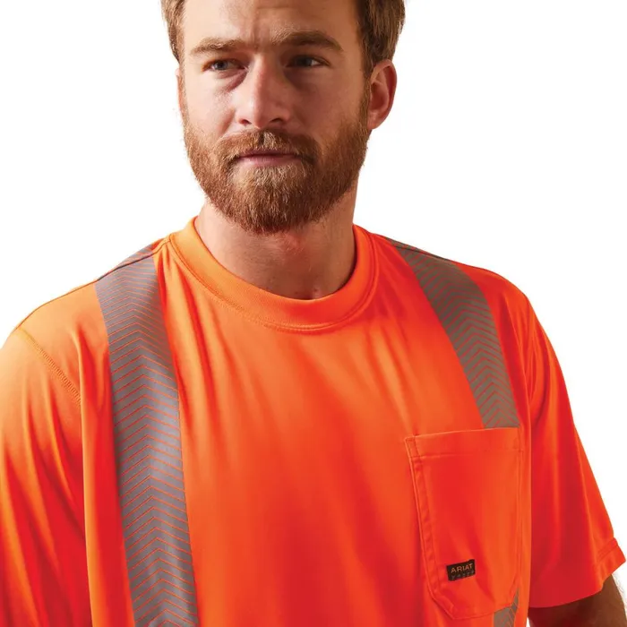 Rebar HiVis ANSI TShirt Hivis Orange Men Ariat TShirts and Polos Rebar HiVis ANSI TShirt Hivis Orange Men Ariat TShirts and Polos