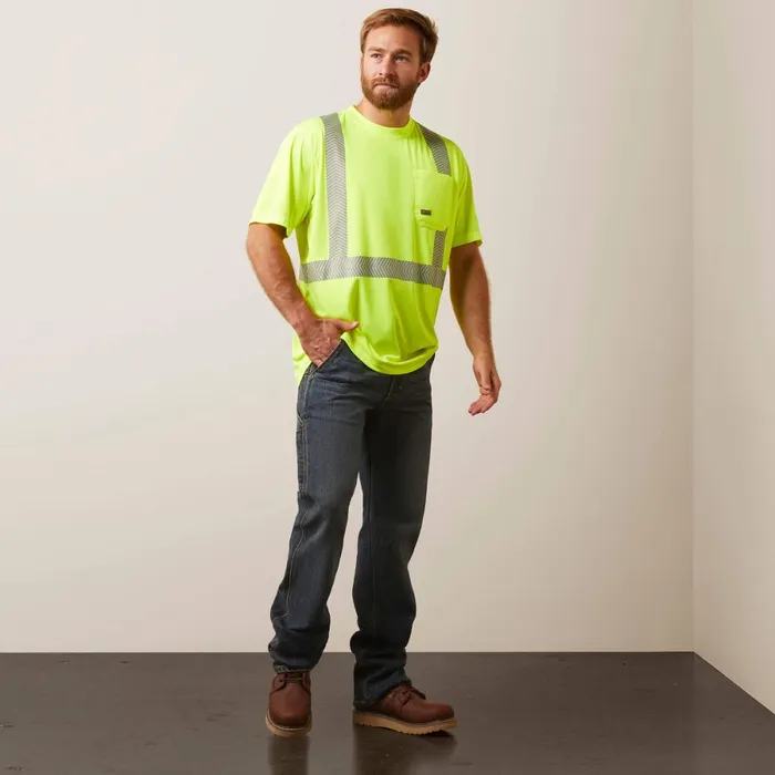Rebar HiVis ANSI TShirt Hi Vis Yellow Men Ariat TShirts and Polos Rebar HiVis ANSI TShirt Hi Vis Yellow Men Ariat TShirts and Polos