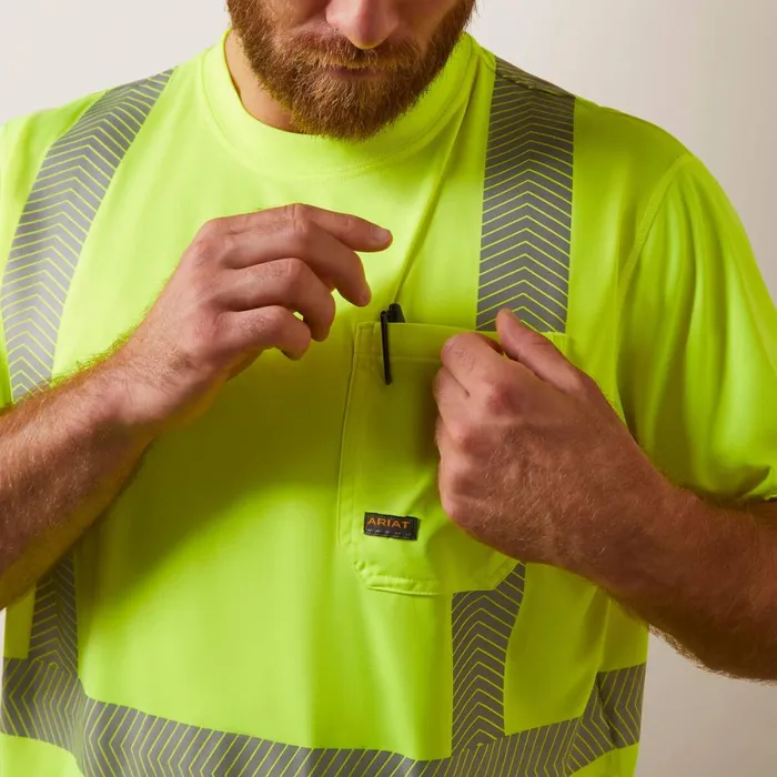 Rebar HiVis ANSI TShirt Hi Vis Yellow Men Ariat TShirts and Polos Rebar HiVis ANSI TShirt Hi Vis Yellow Men Ariat TShirts and Polos