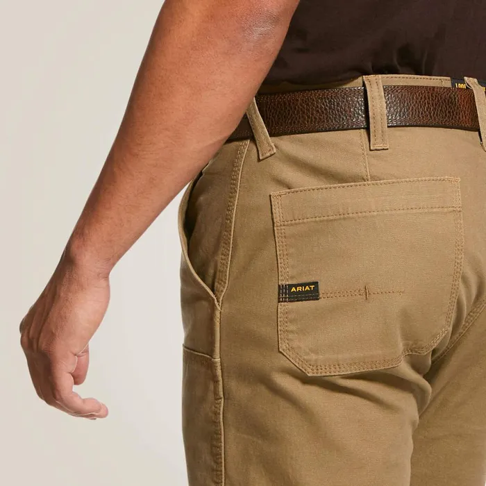 Rebar M4 Low Rise DuraStretch Made Tough Double Front Stackable Straight Leg Pant Field Khaki Men Ariat Pants and Shorts Rebar M4 Low Rise DuraStretch Made Tough Double Front Stackable Straight Leg Pant Field Khaki Men Ariat Pants and Shorts