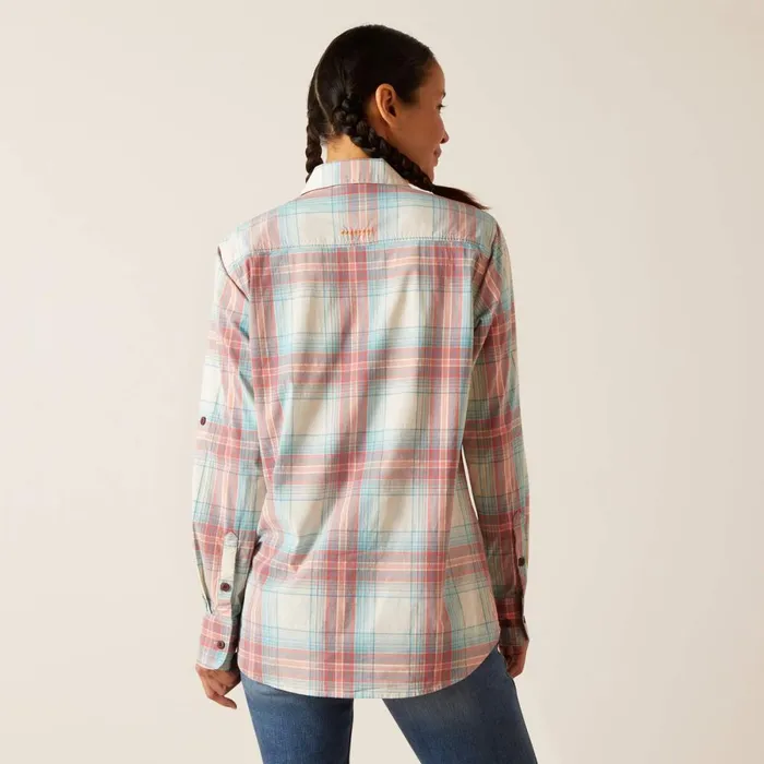 Rebar Made Tough DuraStretch Work Shirt Vanilla Ice Plaid Women Ariat TShirts and Tops