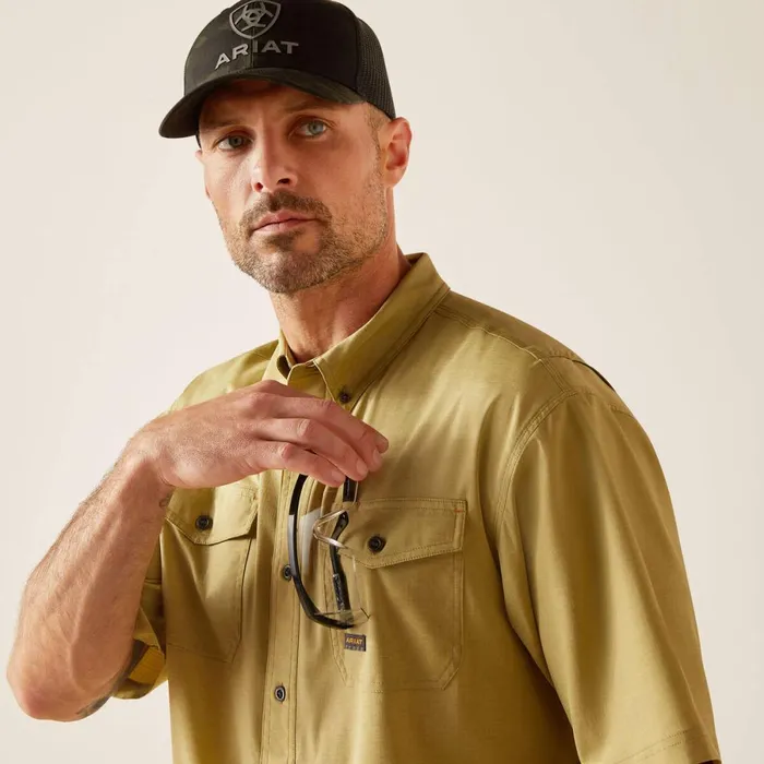 Rebar Made Tough VentTEK DuraStretch Work Shirt Peatmoss Heather Men Ariat Button Down Shirts Rebar Made Tough VentTEK DuraStretch Work Shirt Peatmoss Heather Men Ariat Button Down Shirts