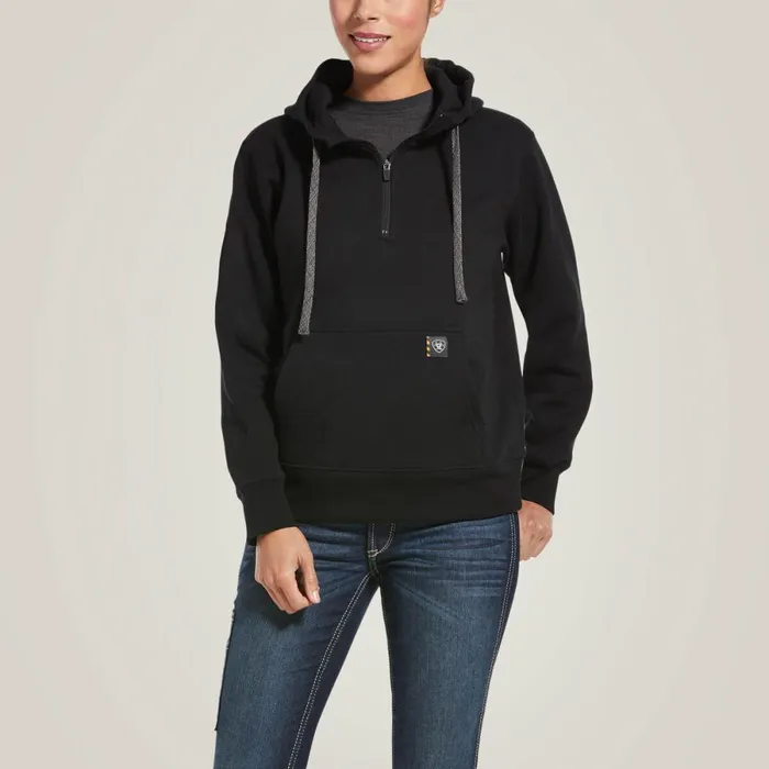 Rebar Skill Set 12 Zip Hoodie Black Women Ariat Sweatshirts and Hoodies