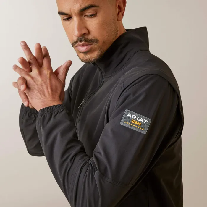 Rebar Weatherproof Convertible Jacket Black Men Ariat Jackets and Vests Rebar Weatherproof Convertible Jacket Black Men Ariat Jackets and Vests
