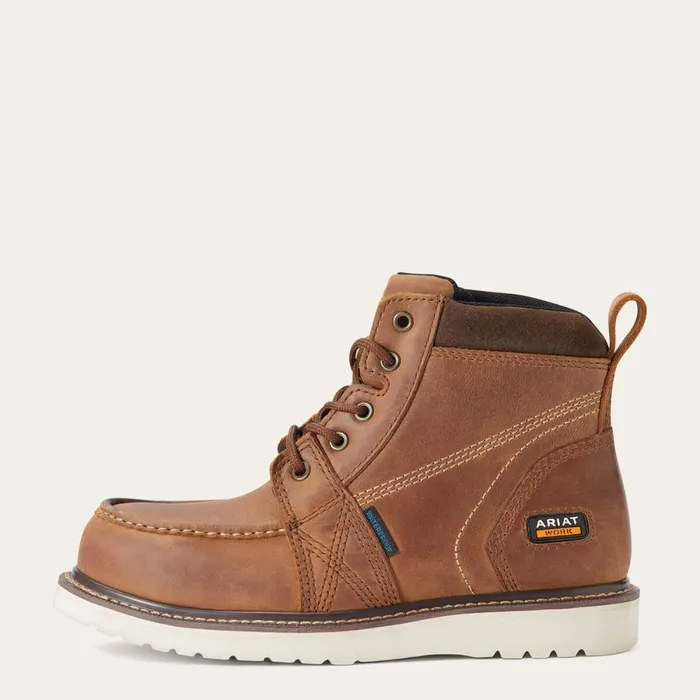 Rebar Wedge Moc Toe Waterproof Composite Toe Work Boot Aged Honey Women Ariat Waterproof Boots