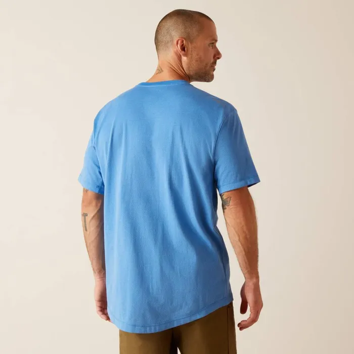 Rebar Workman 360 AirFlow Campanula Heather Men Ariat TShirts and Polos Rebar Workman 360 AirFlow Campanula Heather Men Ariat TShirts and Polos