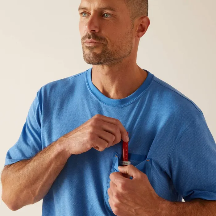Rebar Workman 360 AirFlow Campanula Heather Men Ariat TShirts and Polos Rebar Workman 360 AirFlow Campanula Heather Men Ariat TShirts and Polos