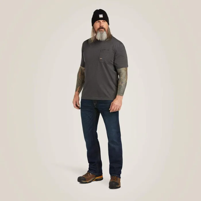 Rebar Workman Full Cover TShirt Charcoal Heather Men Ariat TShirts and Polos Rebar Workman Full Cover TShirt Charcoal Heather Men Ariat TShirts and Polos
