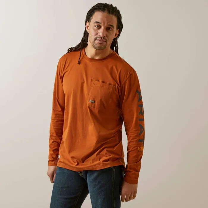 Rebar Workman Logo Carmel Cafe Seaborne Men Ariat TShirts and Polos