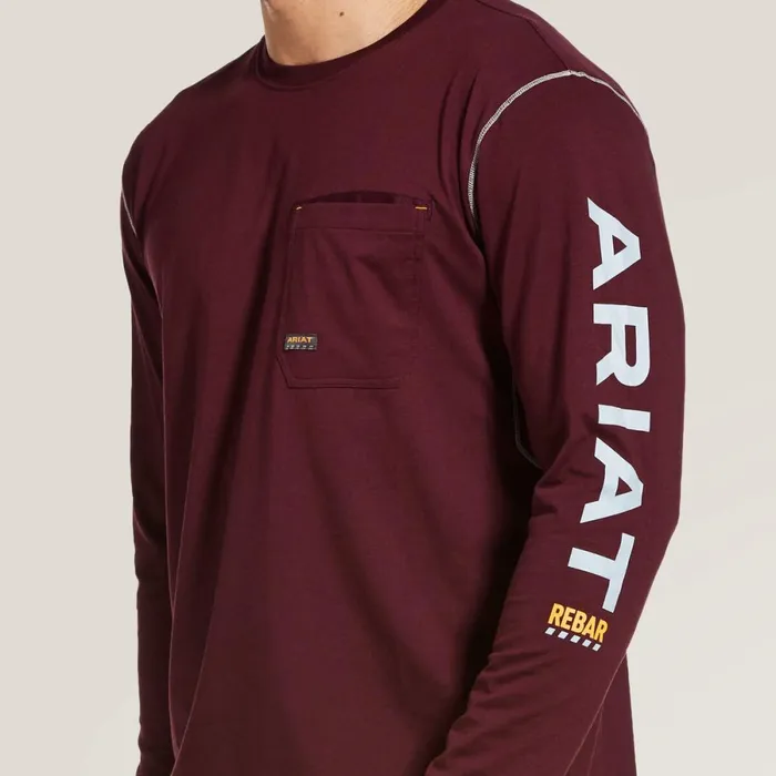 Rebar Workman Logo Malbec Men Ariat TShirts and Polos Rebar Workman Logo Malbec Men Ariat TShirts and Polos