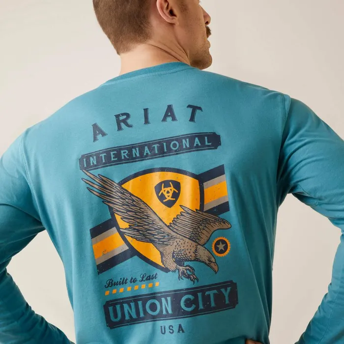 Rebar Workman Union Eagle Storm Blue Men Ariat TShirts and Polos Rebar Workman Union Eagle Storm Blue Men Ariat TShirts and Polos