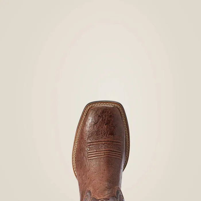 Reckoning Western Boot Dark Tabac Smooth Quill Ostric Men Ariat Western Boots
