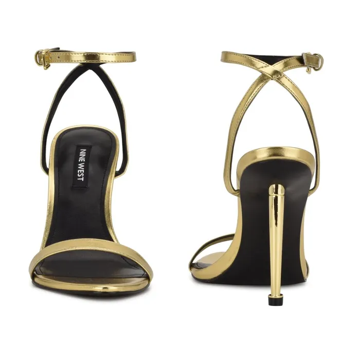 Reina Ankle Strap Sandals Gold Women Nine West Dress Reina Ankle Strap Sandals Gold Women Nine West Dress