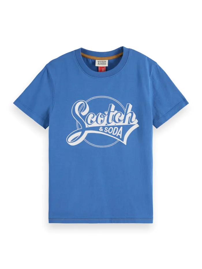 Relaxedfit Artwork Tshirt Smart Blue Kids Scotch and Soda TShirts