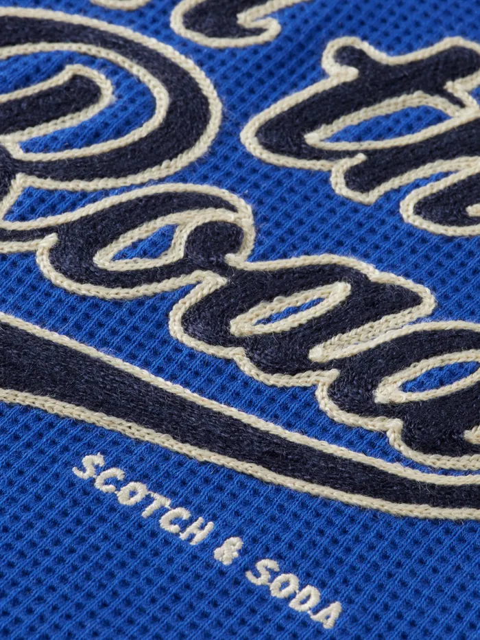 RELAXEDFIT STRUCTURED CREWNECK SWEAT Road Trip Blue Kids Scotch and Soda Sweatshirts and Hoodies RELAXEDFIT STRUCTURED CREWNECK SWEAT Road Trip Blue Kids Scotch and Soda Sweatshirts and Hoodies