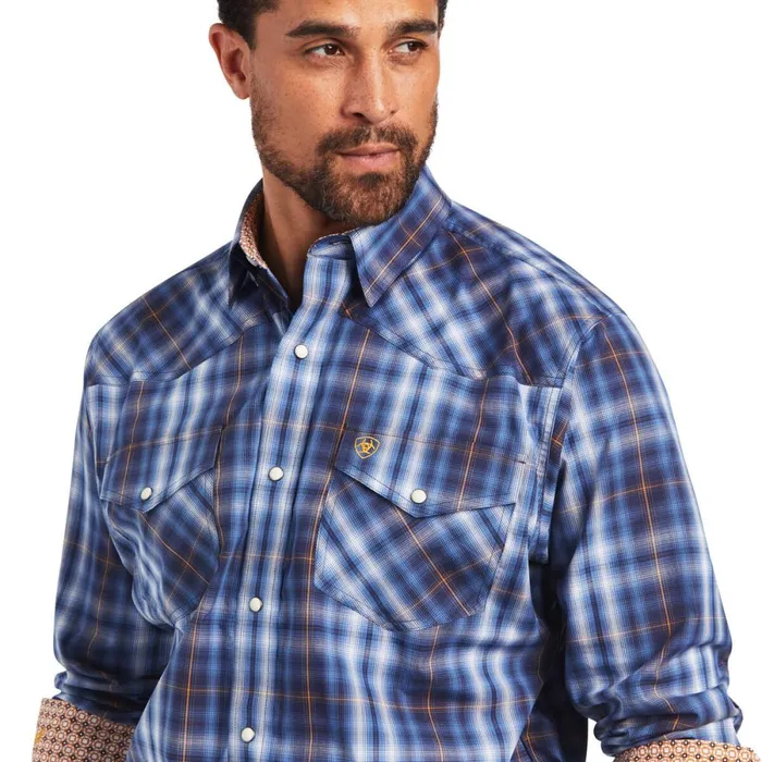 Relentless Inexorable Stretch Classic Fit Snap Shirt Blue Frond Men Ariat Button Down Shirts Relentless Inexorable Stretch Classic Fit Snap Shirt Blue Frond Men Ariat Button Down Shirts