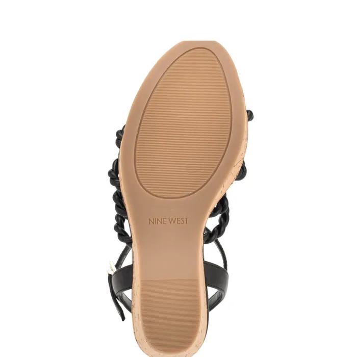Renest Ankle Strap Wedge Sandals Black Women Nine West Wedges Renest Ankle Strap Wedge Sandals Black Women Nine West Wedges