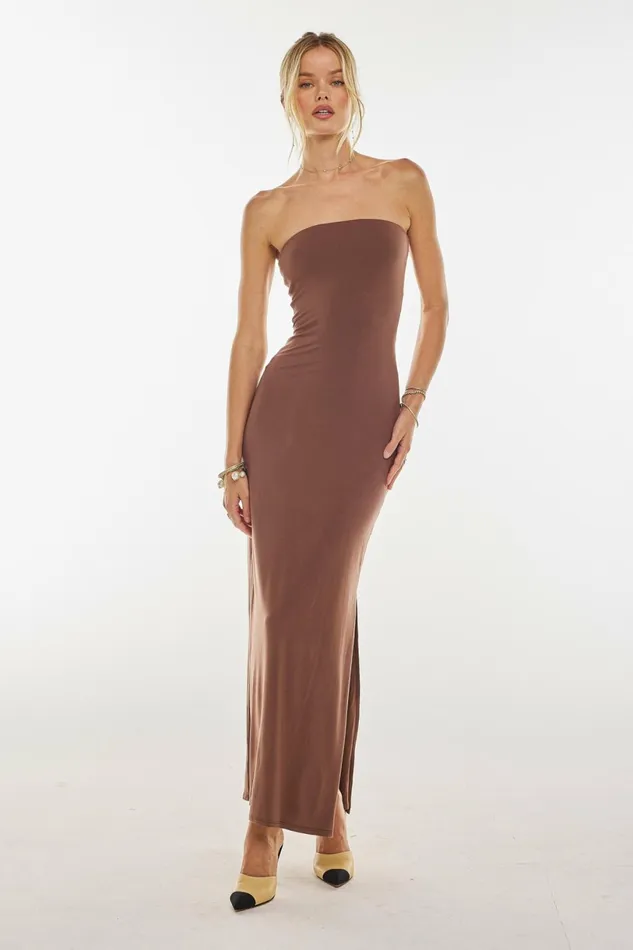 RESA Basics Demi Dress In Toffee Knit 8211 Women