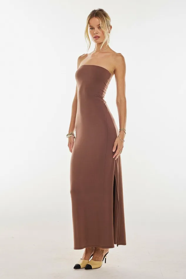 RESA Basics Demi Dress In Toffee Knit 8211 Women