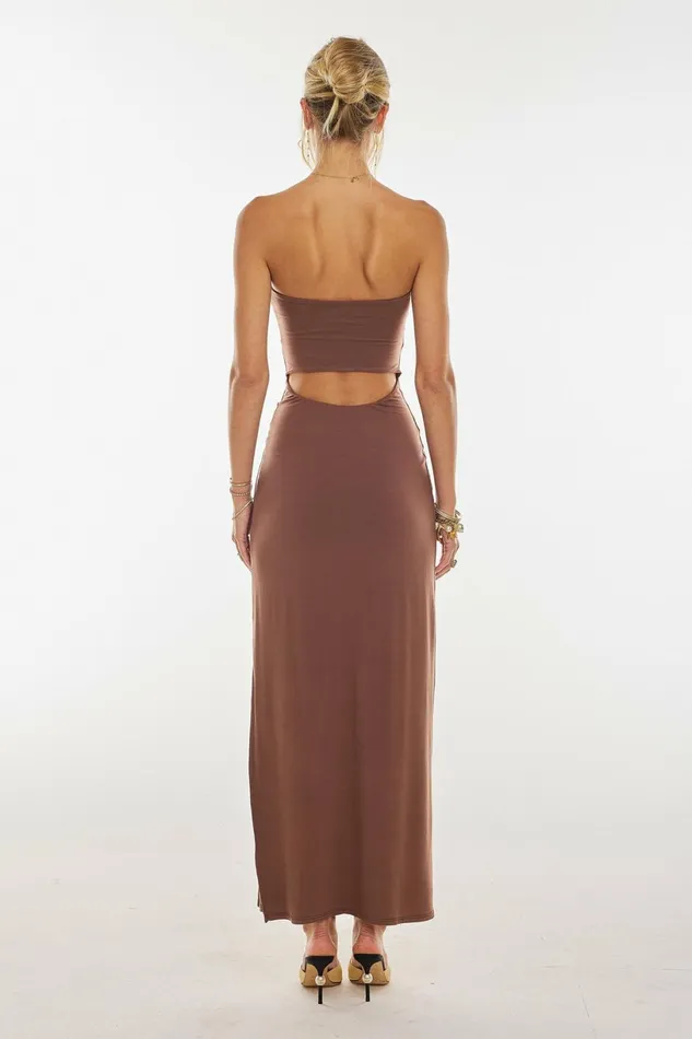 RESA Basics Demi Dress In Toffee Knit 8211 Women