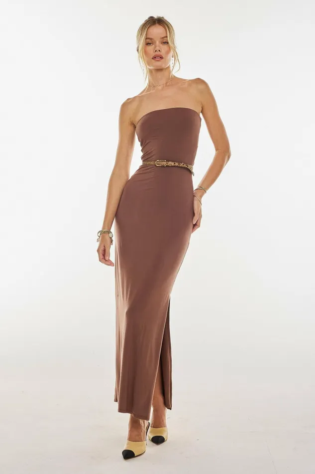 RESA Basics Demi Dress In Toffee Knit 8211 Women