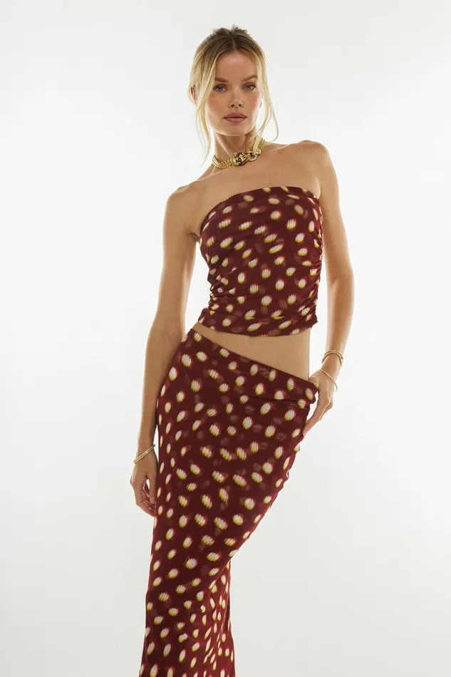 RESA Bottoms Clyde Mesh Skirt In Spice 8211 Women