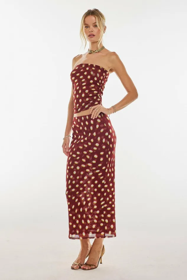 RESA Bottoms Clyde Mesh Skirt In Spice 8211 Women