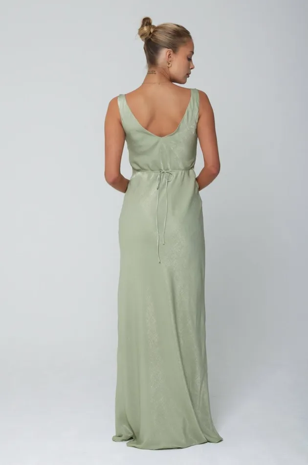 RESA Bridesmaids Violet Maxi In Sage 8211 Women