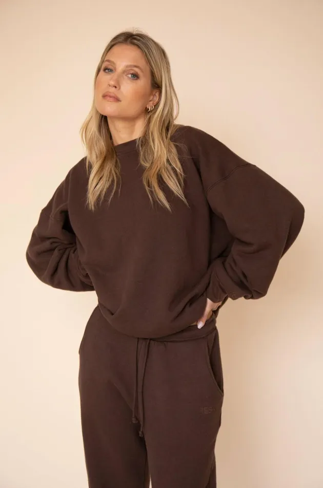 RESA Tops Gunner Sweatshirt In Tobacco 8211 Women