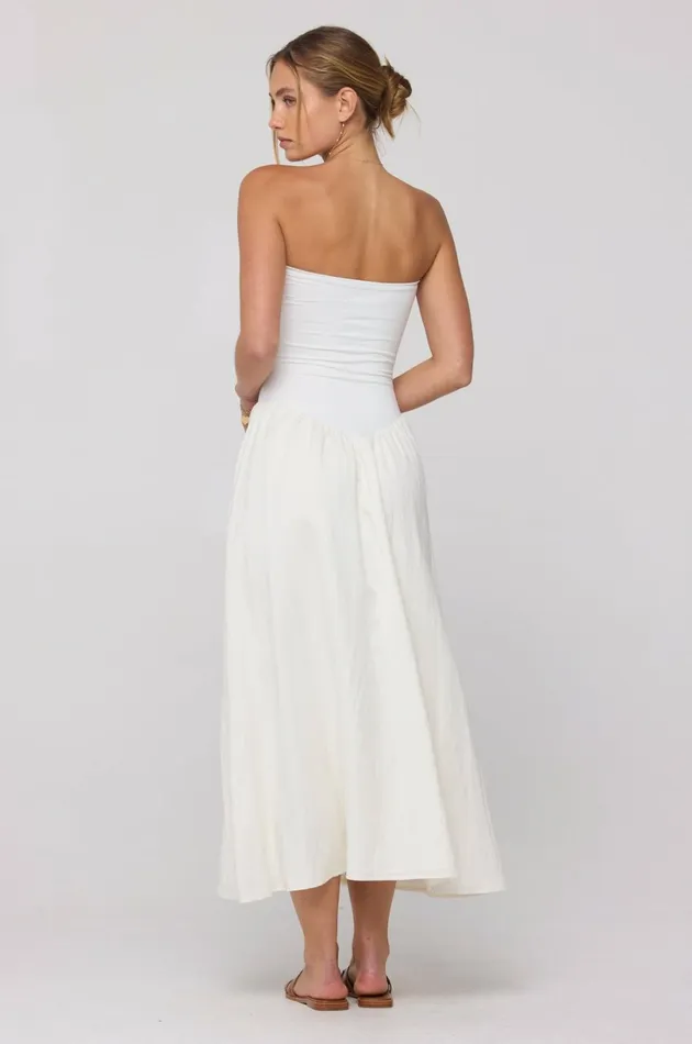 RESA Vacation Mackenzie Dress In White Linen 8211 Women