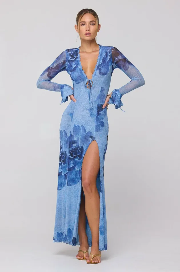 RESA Wedding Guest Lennon Maxi In Indigo 8211 Women