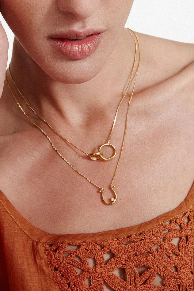 Reunion Link Necklace Yellow Gold Women Chan Luu Necklaces
