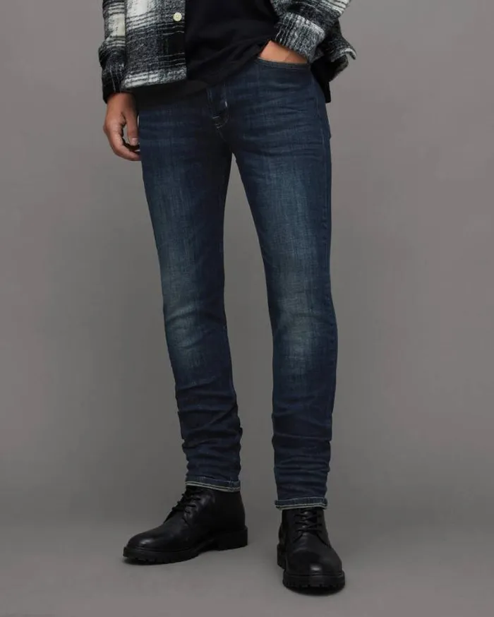 Rex Slim Fit Soft Stretch Denim Jeans Indigo Men AllSaints Jeans