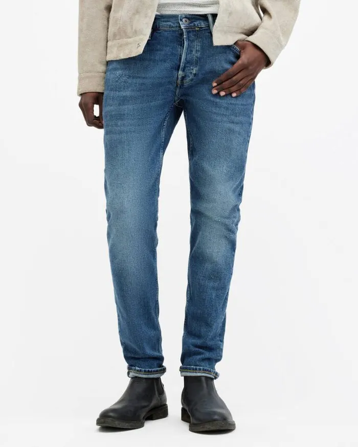 Rex Slim Fit Stretch Denim Jeans Dirty Indigo Men AllSaints Pants