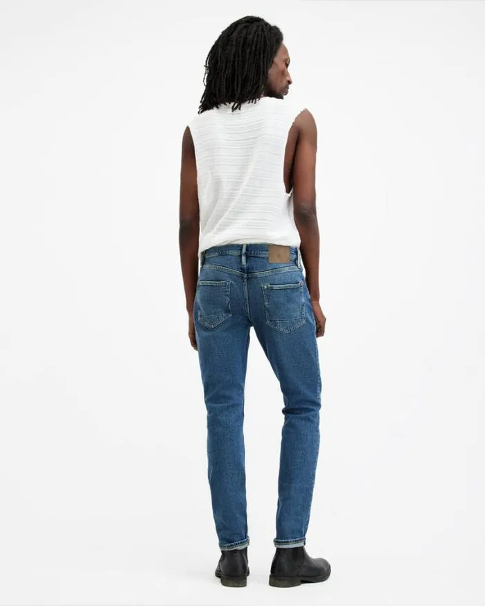Rex Slim Fit Stretch Denim Jeans Dirty Indigo Men AllSaints Pants