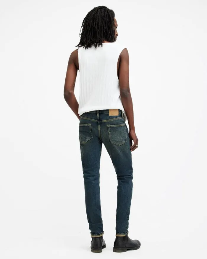 Rex Slim Fit Stretch Denim Jeans Tinted Indigo Men AllSaints Pants