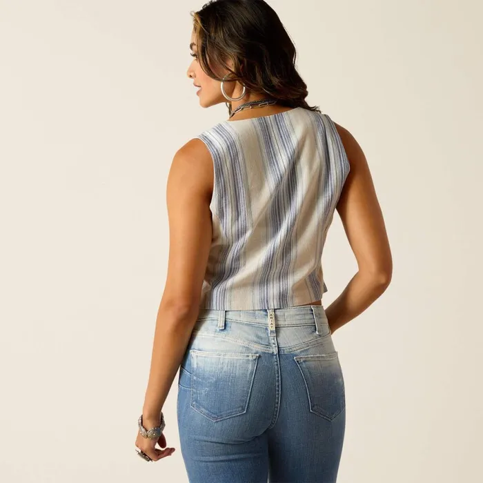 Rhett Vest Sky Stripe Women Ariat TShirts and Tops Rhett Vest Sky Stripe Women Ariat TShirts and Tops
