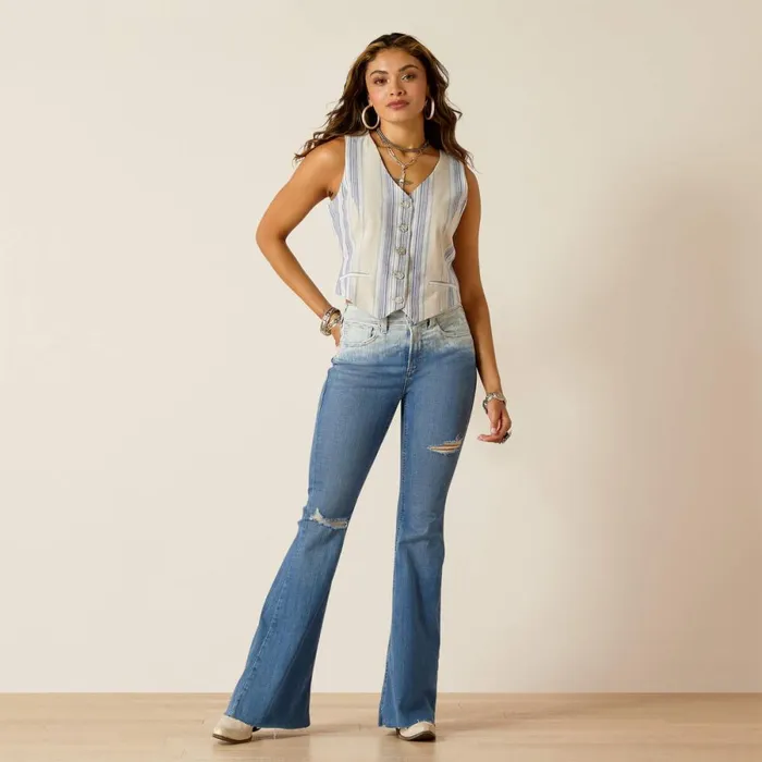 Rhett Vest Sky Stripe Women Ariat TShirts and Tops Rhett Vest Sky Stripe Women Ariat TShirts and Tops