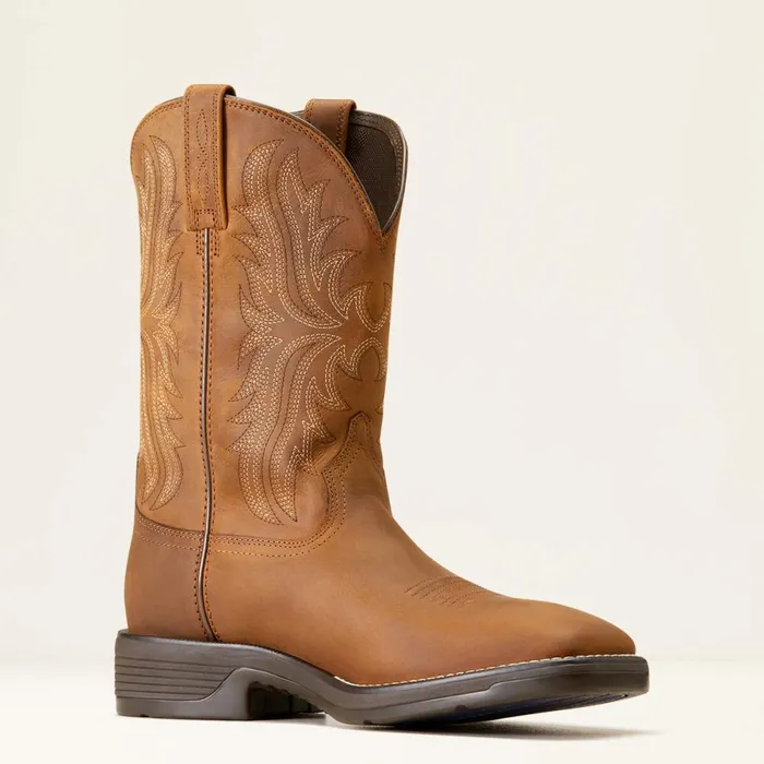 Ridgeback Cowboy Boot Oily Distressed Tan Men Ariat Western Boots