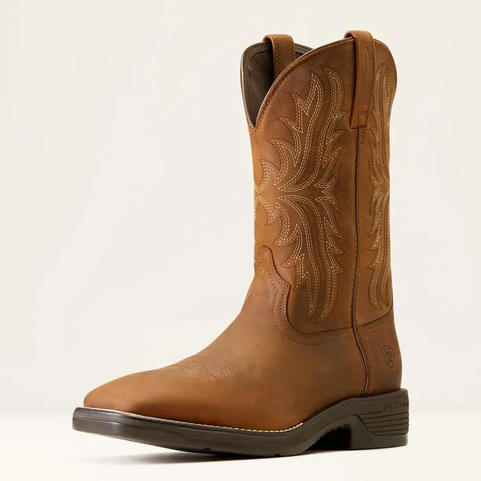 Ridgeback Cowboy Boot Oily Distressed Tan Men Ariat Western Boots