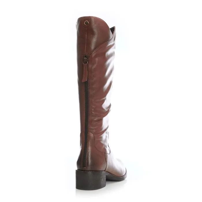 Riding And Flat Boots Women Moda In Pelle Luche Tan Leather