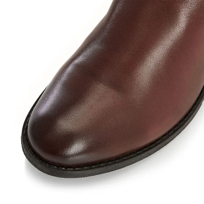 Riding And Flat Boots Women Moda In Pelle Luche Tan Leather
