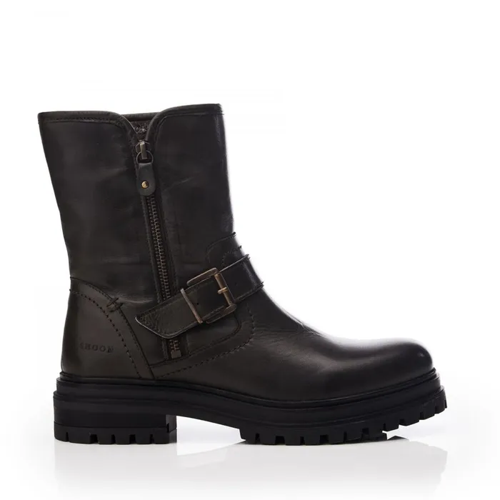 Riding And Flat Boots Women Moda In Pelle Shoon Sh Infell Olive Leather