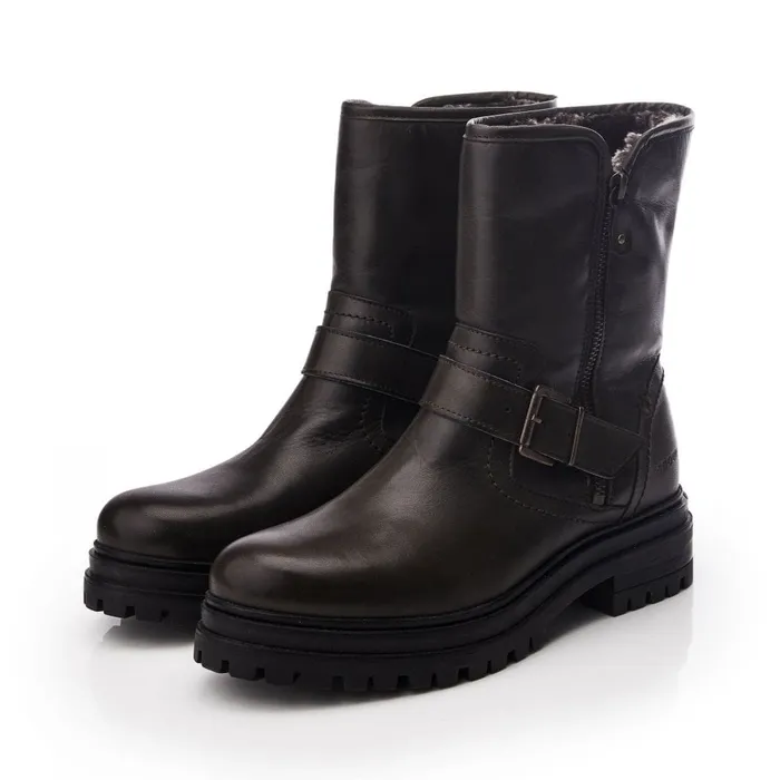 Riding And Flat Boots Women Moda In Pelle Shoon Sh Infell Olive Leather