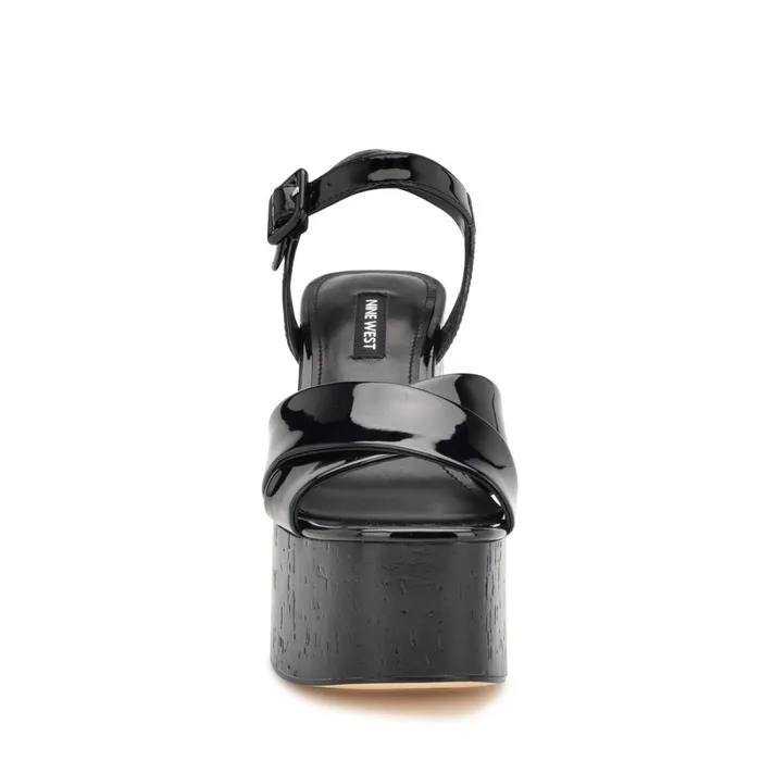 Rilay Platform Sandals Black Patent Women Nine West Sandals Rilay Platform Sandals Black Patent Women Nine West Sandals