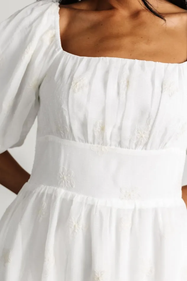 Rina Embroidered Shimmer Dress Off White Women Baltic Born Bridal Rina Embroidered Shimmer Dress Off White Women Baltic Born Bridal