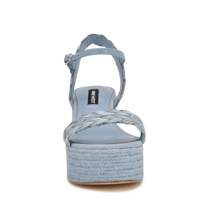 Rivva Heeled Espadrille Sandals Mist Blue Women Nine West Sandals