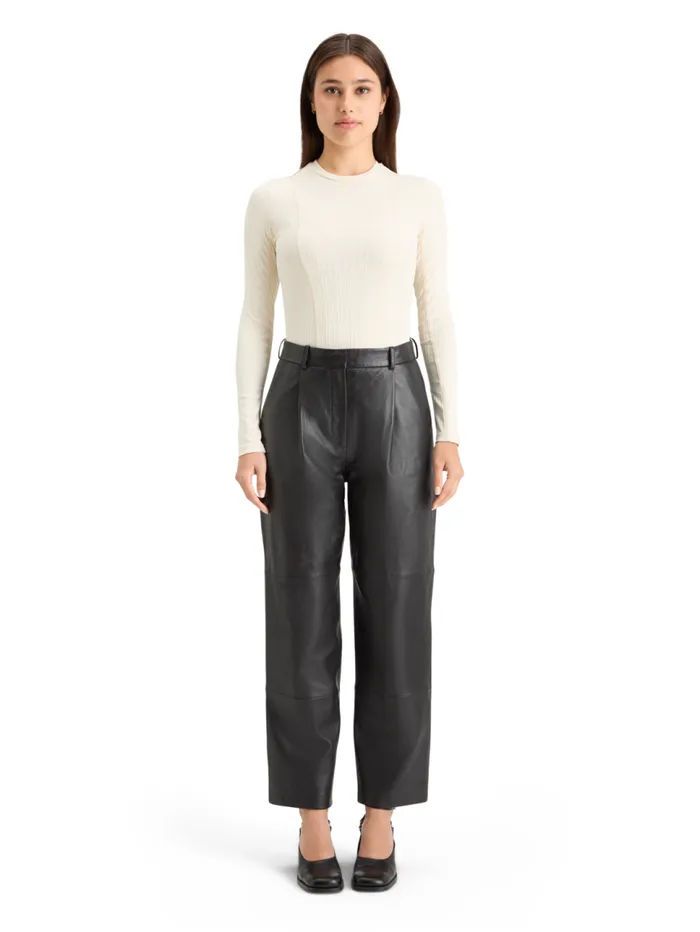 ROBYN NAPPA LEATHER PANT Evening Black Women Scotch and Soda Pants