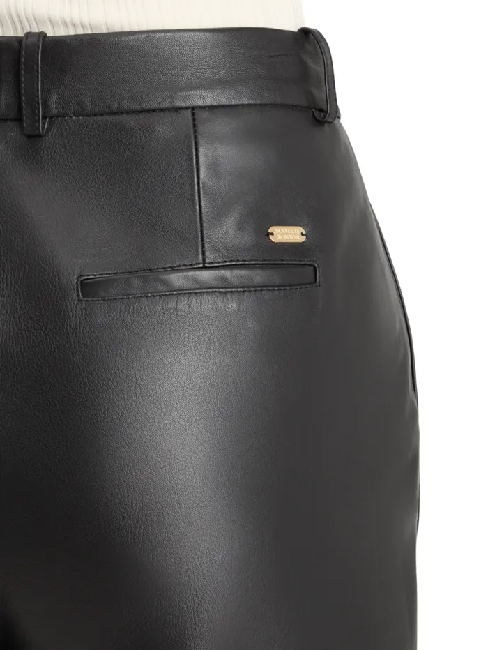 ROBYN NAPPA LEATHER PANT Evening Black Women Scotch and Soda Pants
